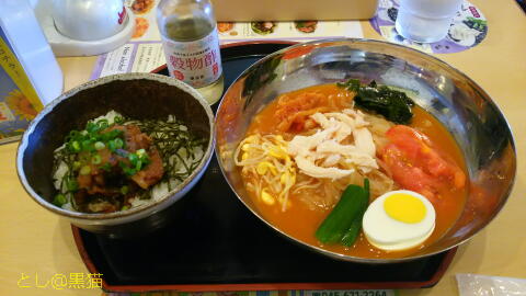 盛岡冷麺（赤スープ） ＆ 焼肉丼