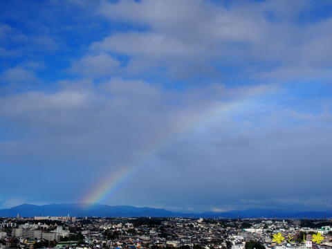 台風一過、虹